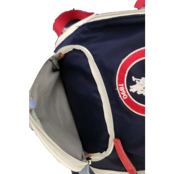 U.S. Polo Assn. Red White Blue Backpack - Logo Straps & Patch - Pre-Owned - Picture 2 of 7
